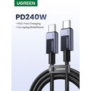 UGREEN Type-C To Type-C Braided Cable 240W 2 Metre - Grey (UG-L513-45068)