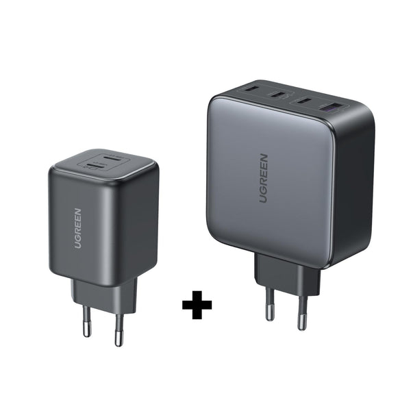 UGREEN 4 Port GaN 100W Wall Charger & 2 Port Type-C PD 45W Wall Charger 45W Bundle (UG-BUN-CD226)
