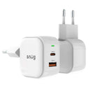 Snug USB/Type-C Wall Charger 35W with MFI Cable - White (SNP-TR-35BUC-MF)