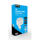 Snug USB/Type-C Wall Charger 35W with MFI Cable - White (SNP-TR-35BUC-MF)