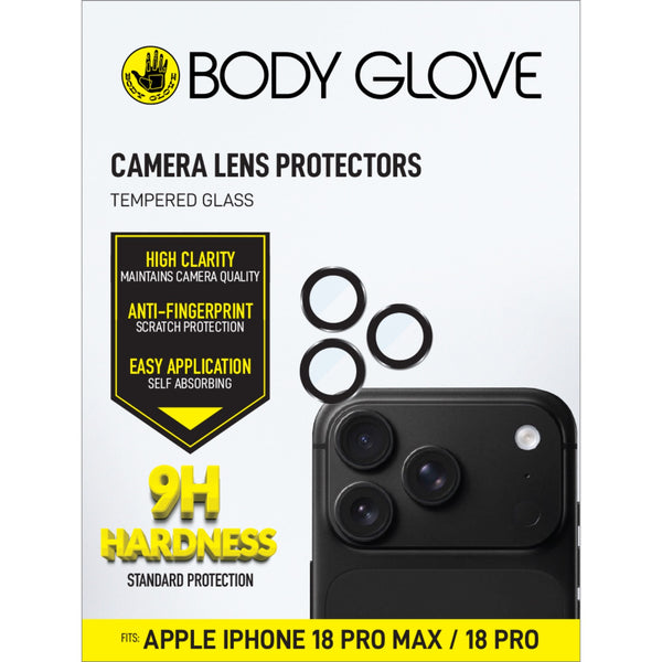 Body Glove Individual Lens Protectors - Apple iPhone 18 Pro / 18 Pro Max - Black Border (BGCGTG-IP18PR)