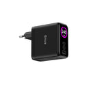 Snug Elite 3 Port Digital Display Wall Charger With Cable 140W - Black (SNPW-PD-136-B)