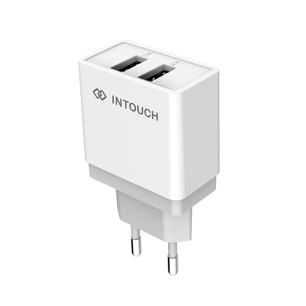 INTOUCH Dual USB-A Wall Charger 3.4A - White (IT-TCU3032-WH)