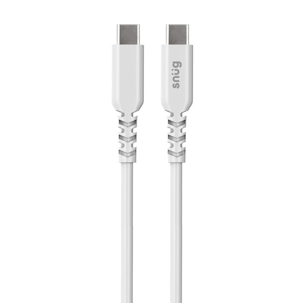 Snug Type-C To Type-C Cable 100W 1.2 Metre - White (SNPW-TYC1001M)