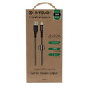 INTOUCH Lightning Tough Braided 3A Cable 1.2 Metre - Black (IT-CSC3027-BK)