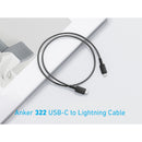 Anker 322 PowerLine USB C to MFI 0.9M 60W Cable - Black (A81B5H11)
