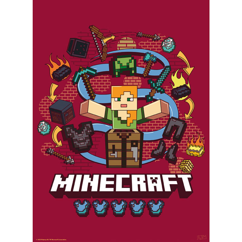 Minecraft - Set 2 Chibi Posters - Core Minecraft (52x38)