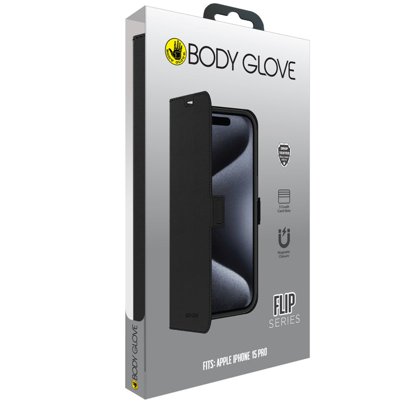 Body Glove Flip Series - Apple iPhone 15 Pro - BGFLP-IP15P-BK