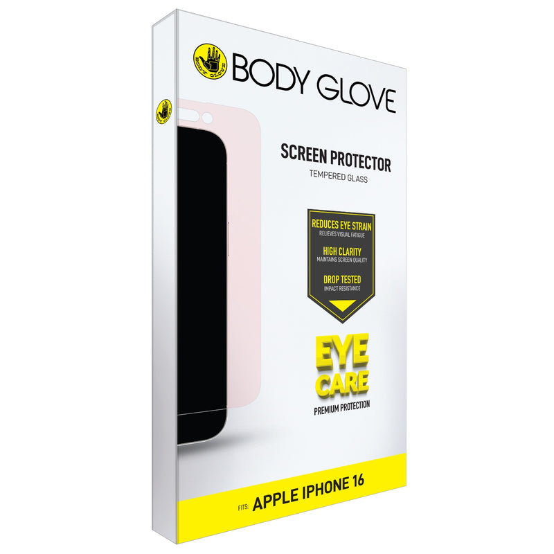 Body Glove Eye Care Tempered Glass Screen Protector - Apple iPhone 16 / iPhone 15 - Clear (BGSGETG-IP16)