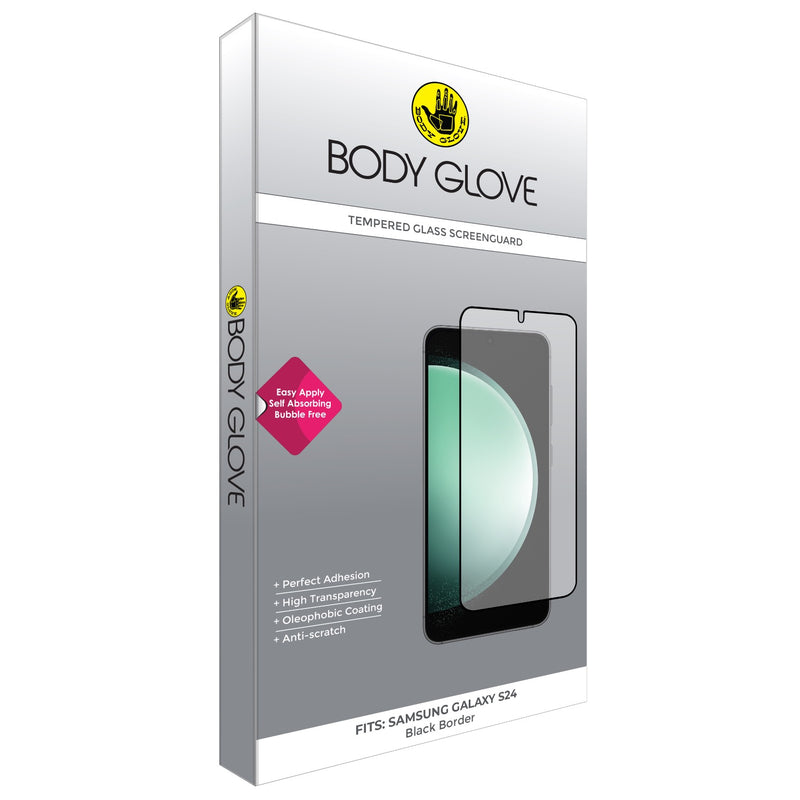 Body Glove Tempered Glass Screen Protector - Samsung Galaxy S24 - Black Border