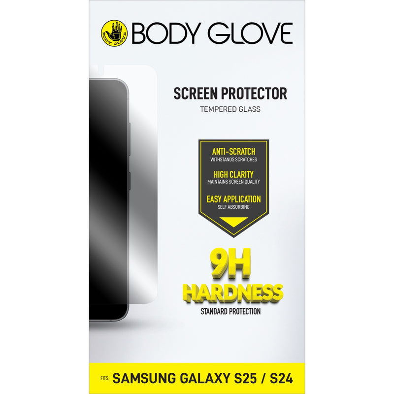 Body Glove Tempered Glass Screen Protector - Samsung Galaxy S25 - Clear (BGSGFGTG-GXS25)