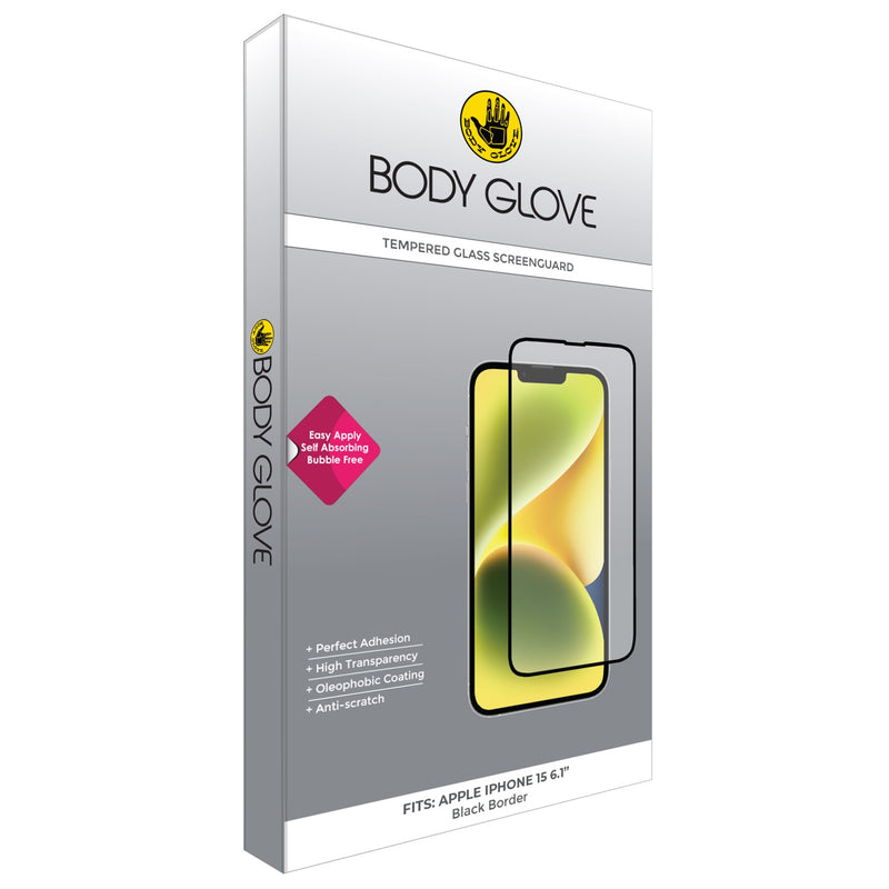 Body Glove Tempered Glass Screen Protector - Apple iPhone 15 - BGSGFGTG-I15B