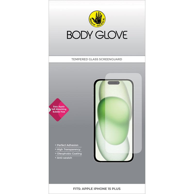 Body Glove Tempered Glass Screen Protector - Apple iPhone 15 Plus - BGSGFGTG-I15P