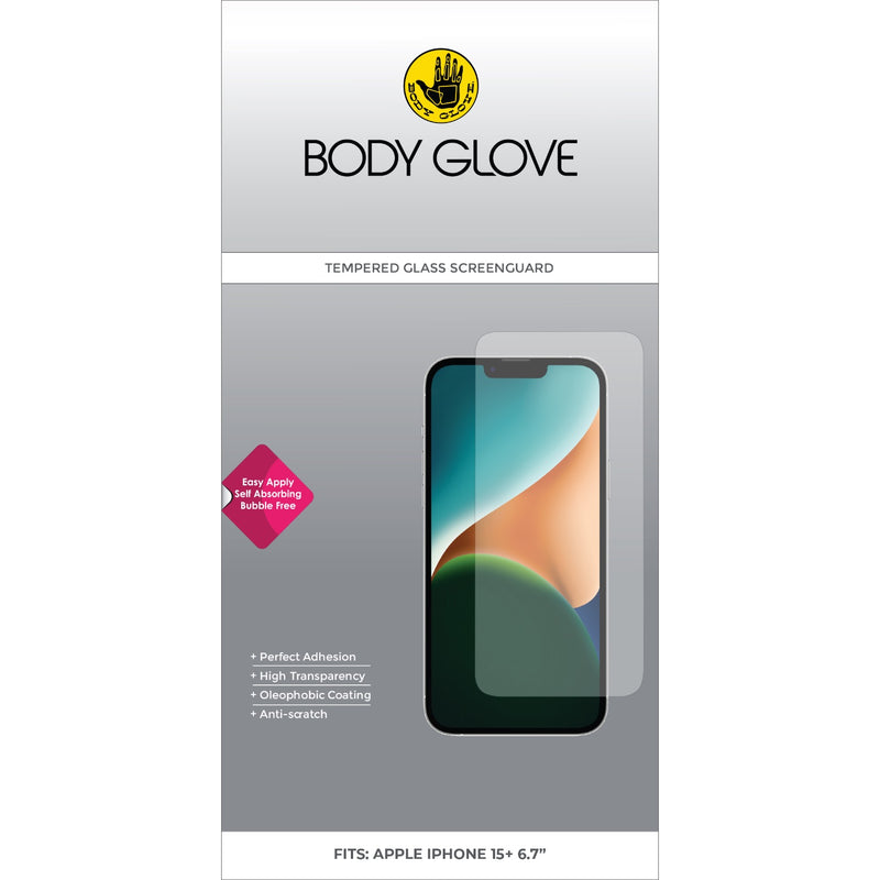 Body Glove Tempered Glass Screen Protector - Apple iPhone 15 Plus - BGSGFGTG-I15P