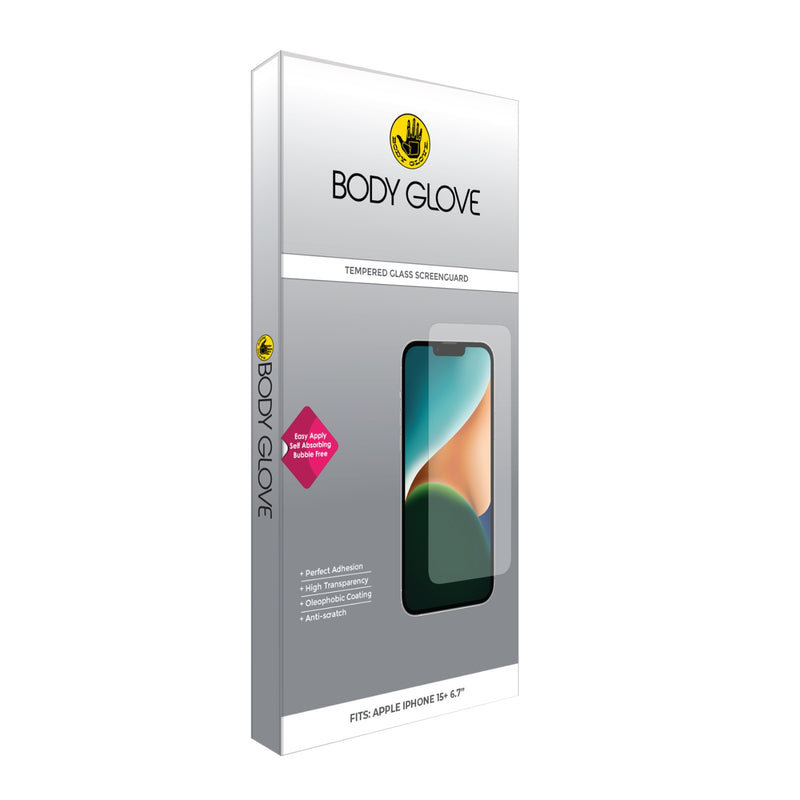 Body Glove Tempered Glass Screen Protector - Apple iPhone 15 Plus - BGSGFGTG-I15P