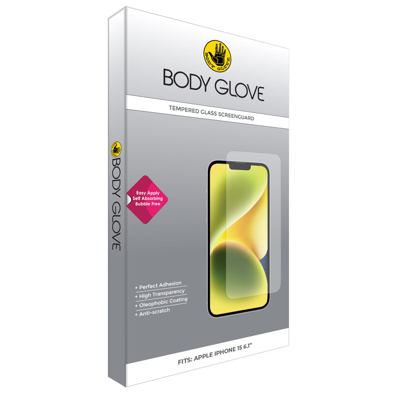Body Glove Tempered Glass Screen Protector - Apple iPhone 15 - BGSGFGTG-I15