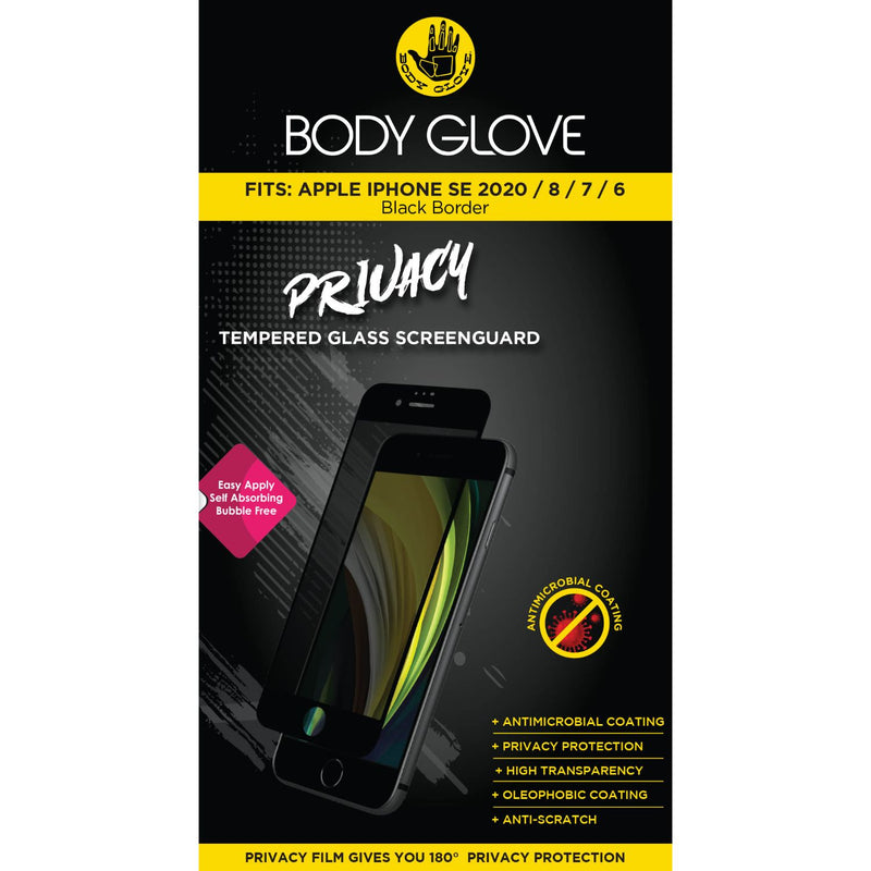 Body Glove Privacy Tempered Glass Screen Protector - Apple iPhone SE (2022) / iPhone SE (2020) / iPhone 8 / iPhone 7 / iPhone 6