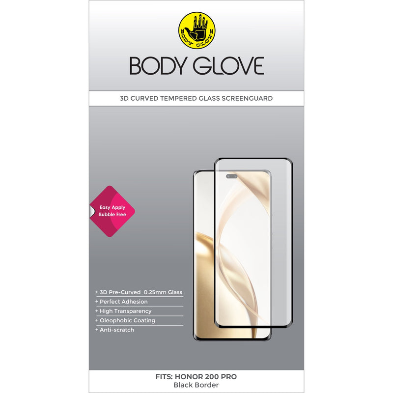 Body Glove 3D Tempered Glass Screen Protector - Honor 200 Pro (BGSGTG-HON200PR)