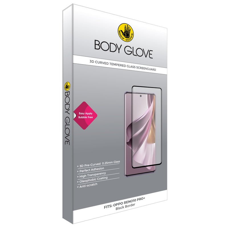 Body Glove 3D Tempered Glass Screen Protector - Oppo Reno10 Pro+