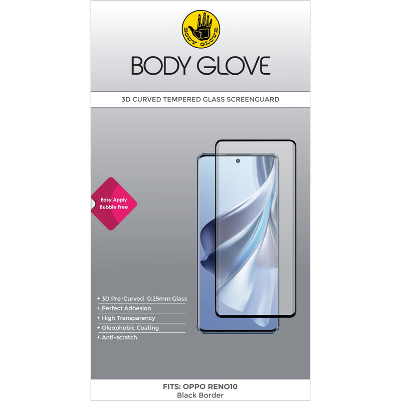 Body Glove 3D Tempered Glass Screen Protector - Oppo Reno10