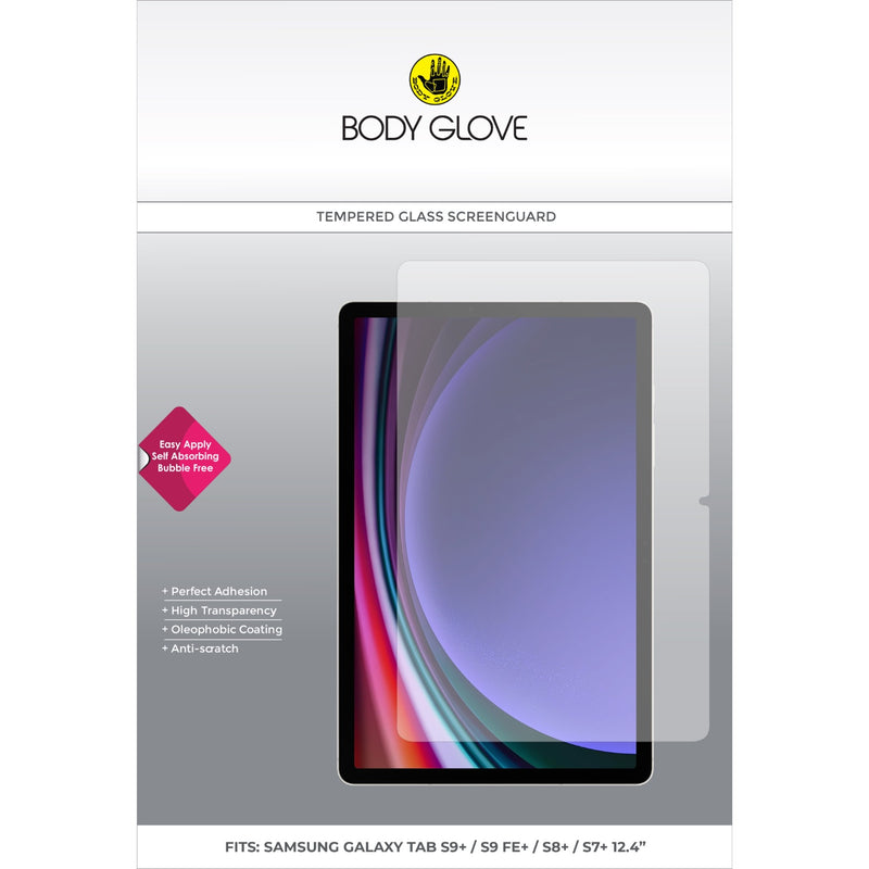 Body Glove Tempered Glass Screen Protector - Samsung Galaxy Tab S9+ / Tab S9 FE+ / Tab S8+ / Tab S7+