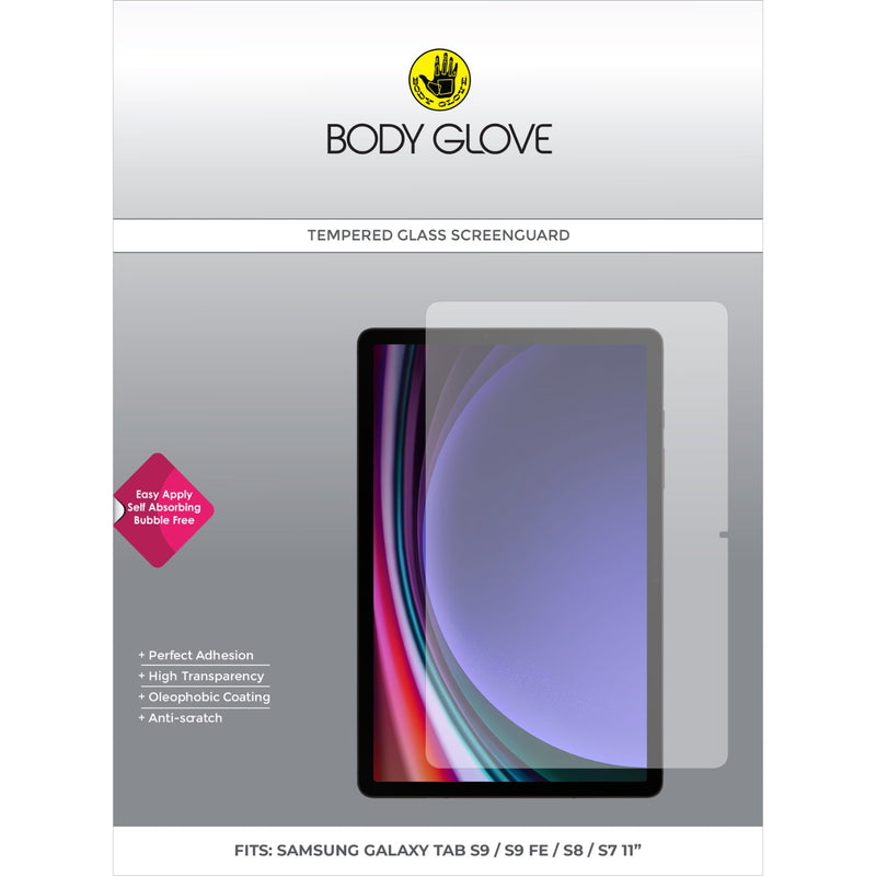 Body Glove Tempered Glass Screen Protector - Samsung Galaxy Tab S9 / Tab S9 FE / Tab S8 / Tab S7