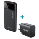 Choetech 10000mAh 22.5W Power Bank + 1 Port 25W Wall Charger - Black (CHO-BUN-PBNKCHR)