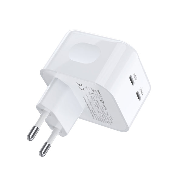 Choetech 2 Port Type C PD Wall Charger - 35W - White (CHO-Q5008-WH)