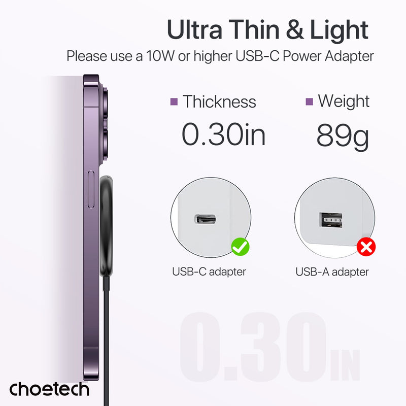 Choetech Fast Wireless Charger With Stand T697-F 15W - Black (CHO-T697-F-BK)