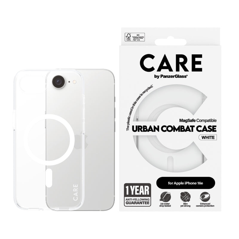 Care by PanzerGlass Urban Combat Magsafe Case - Apple iPhone 16e – Clear (CRRTPUCG29845)