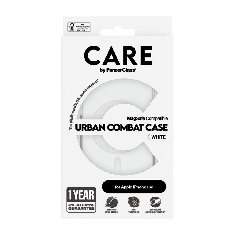 Care by PanzerGlass Urban Combat Magsafe Case - Apple iPhone 16e – Clear (CRRTPUCG29845)