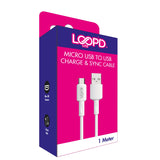 LOOP'D LITE USB To Micro USB Cable - 1 Meter (DIS-MICROCBLE-H)