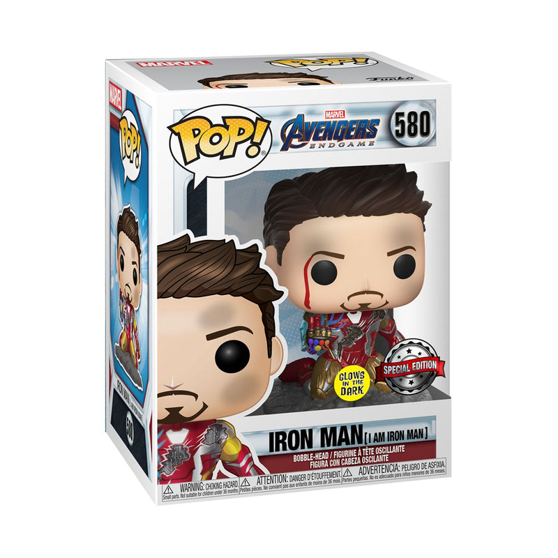 Funko Pop! Marvel:Avengers Endgame-Iron Man Glows In The Dark (I Am Iron Man)(Special Edition)