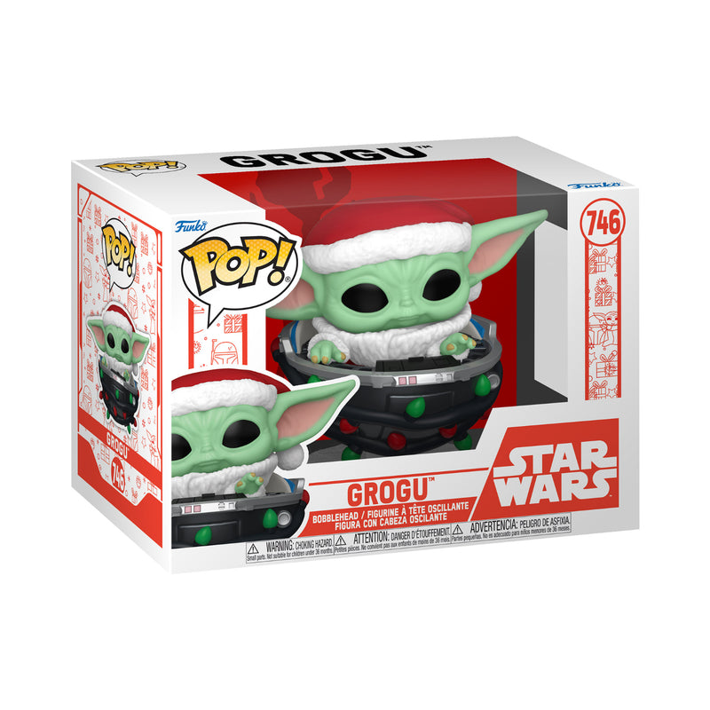 Funko Pop!: Star Wars The Mandalorian - Grogu With Santa Hat In Pram (Holiday) (FN-POP-00080010)