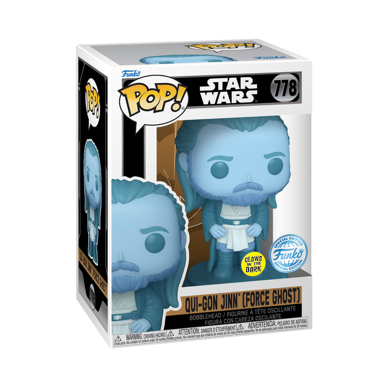 Funko Pop!: Star Wars Qui-Gon Jinn (Force Ghost)(Glows In The Dark )(Special Edition) (FN-POP-00085075)