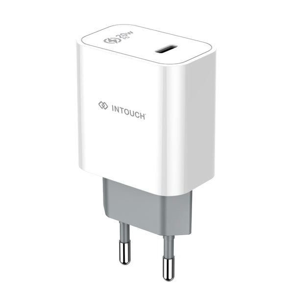 INTOUCH 1 Port Type C PD Wall Charger 20W - White (IT-CLA4526)