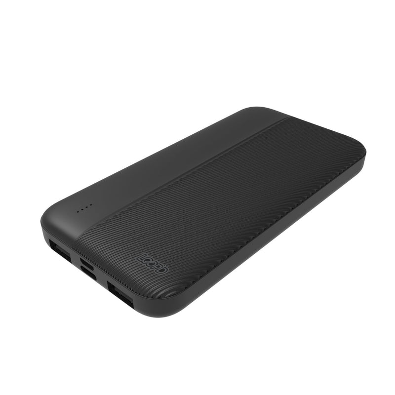 LOOPD 4LED Indicator Powerbank - 10000mAh Black