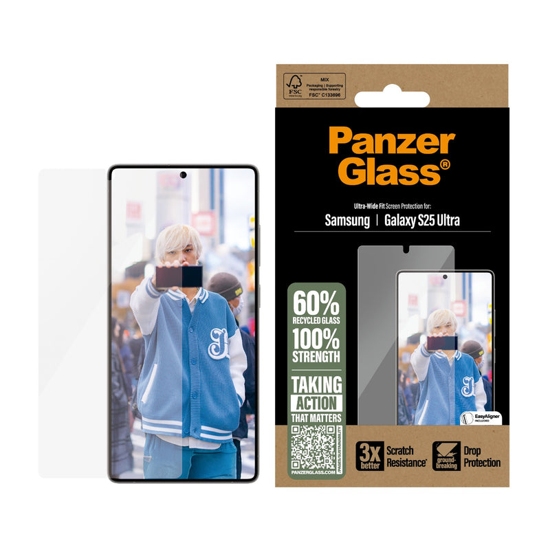 PanzerGlass Screen Protector Ultra Wide Fit - Samsung Galaxy S25 Ultra - Clear (PGRNUWFG38488)