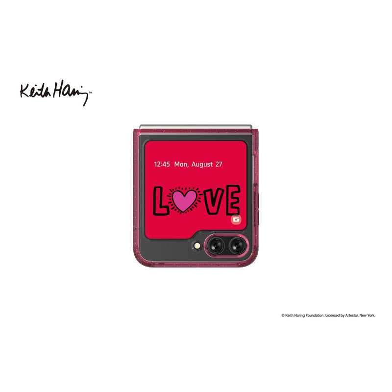 Samsung SMAPP Keith Haring Love Eco-Friends Cover - Samsung Galaxy Z Flip5 - Red
