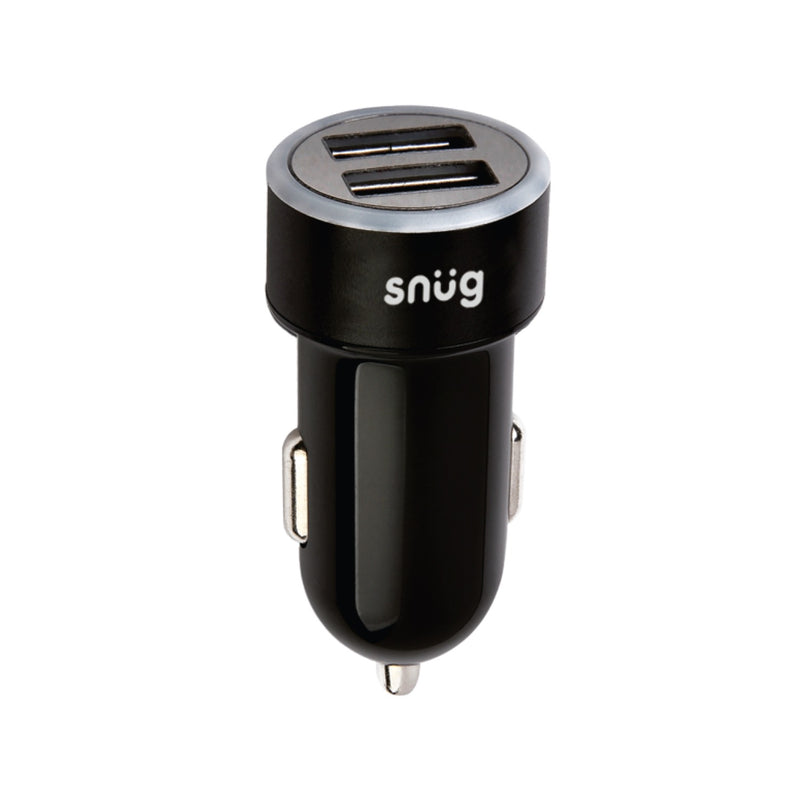 Snug Car Juice Dual USB Port Car Charger With Type-C Cable - 3.4A