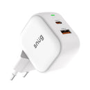 Snug 2 Port USB/Type C Wall Charger 35W - White (SNP-TR-35BUC-W)