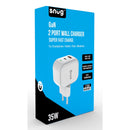 Snug 2 Port USB/Type C Wall Charger 35W - White (SNP-TR-35BUC-W)