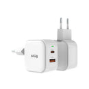 Snug 2 Port USB/Type C Wall Charger 45W - White (SNP-TR-45BUC-W)