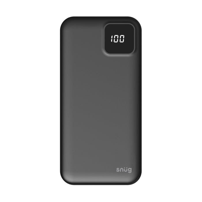 Snug 10000mAh Square Digital Powerbank - Black (SNPB-10000-SQ)