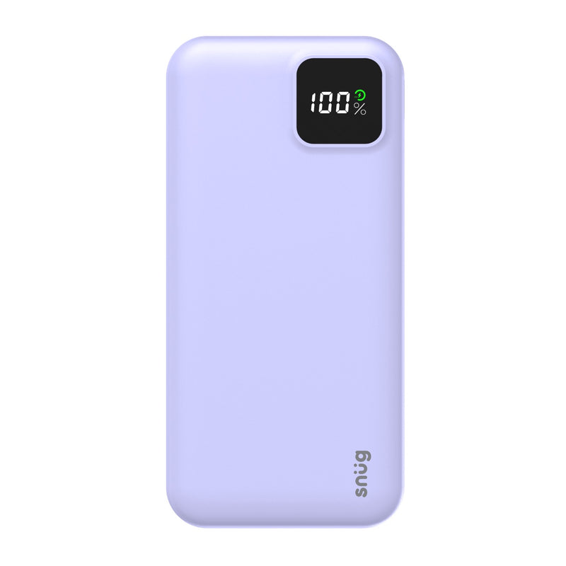 Snug Square Digital PD Powerbank - 20000mAh - Lavender