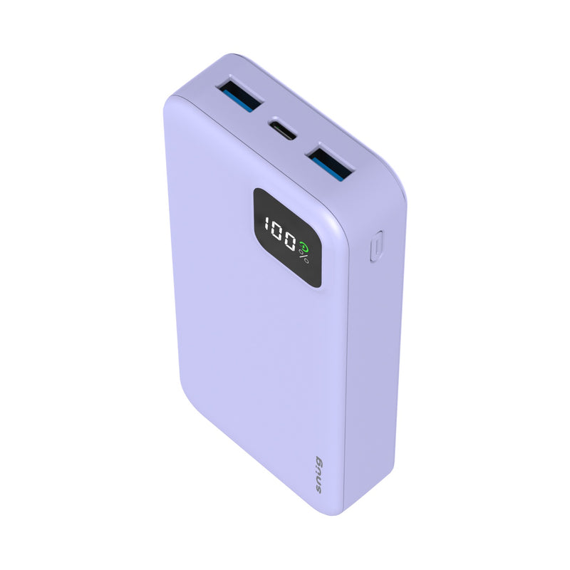 Snug Square Digital PD Powerbank - 20000mAh - Lavender