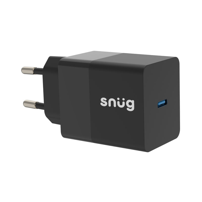 Snug 1 Port PD Home Charger With Cable - 45W - Black (SNPW-1PD45PRTCB)