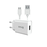 Snug Lite 1 Port Type A Home Charger With Type-C Cable 2.1AMP