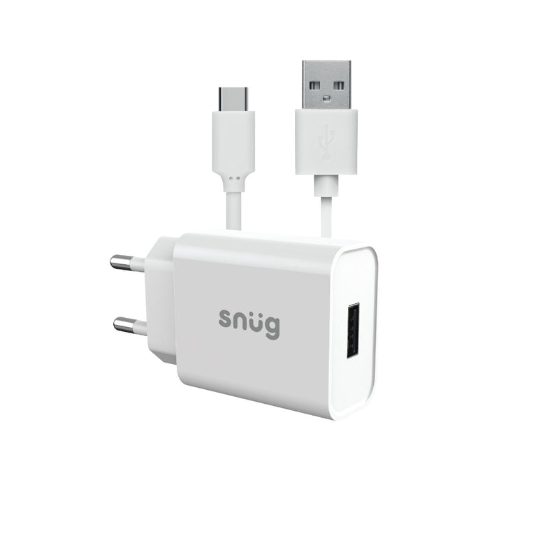 Snug Lite 1 Port Home Charger With Type-C Cable 2.1AMP