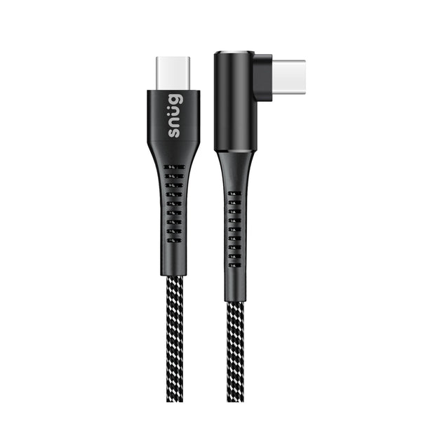 Snug O-Copper Type-C To Type-C Cable 60W - 1.2 Meter Black & Silver